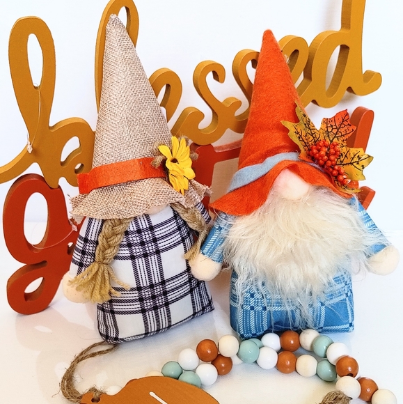 Fall Thanksgiving Plush Gnomes Decor Farmhouse - Picture 1 of 3